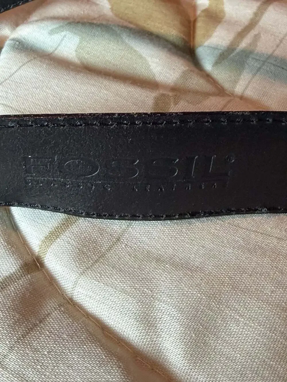 Fossil Vintage Western-Style Black Leather Concho Belt